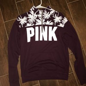 Pink maroon quarter zip